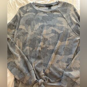 Cozy Camo Leaf Pullover Sweatshirt